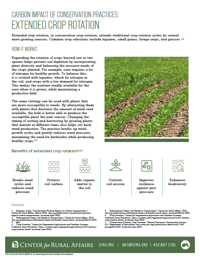 Carbon Impact of Conservation Practices: Extended Crop Rotation ...