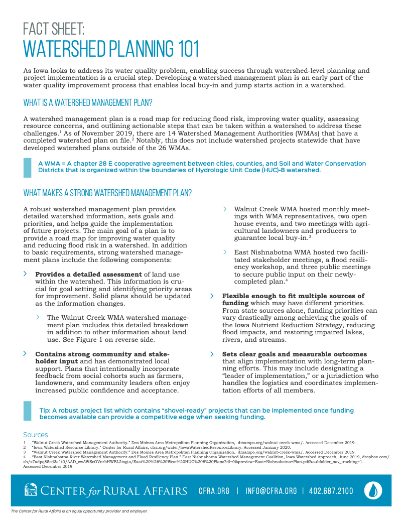 Watershed Planning 101 | Center For Rural Affairs - Building a Better ...