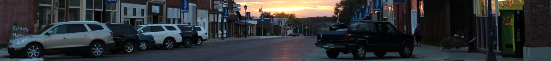 carrer principal de Lyons, Nebraska