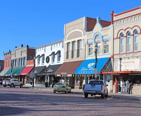 downtown Seward, Nebraska during the holidays