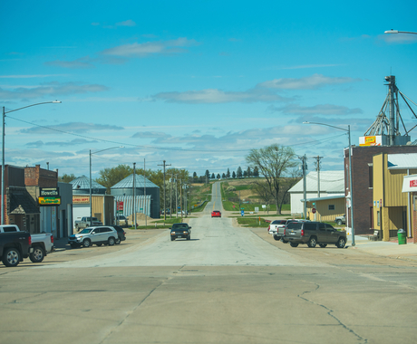 main street in Howells, Nebraska