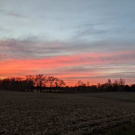 Rural Minnesota sunset