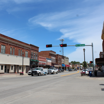 main street in Wayne, Nebraska