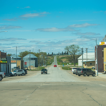 carrer principal de Howells, Nebraska