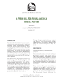 A Farm Bill for Rural America